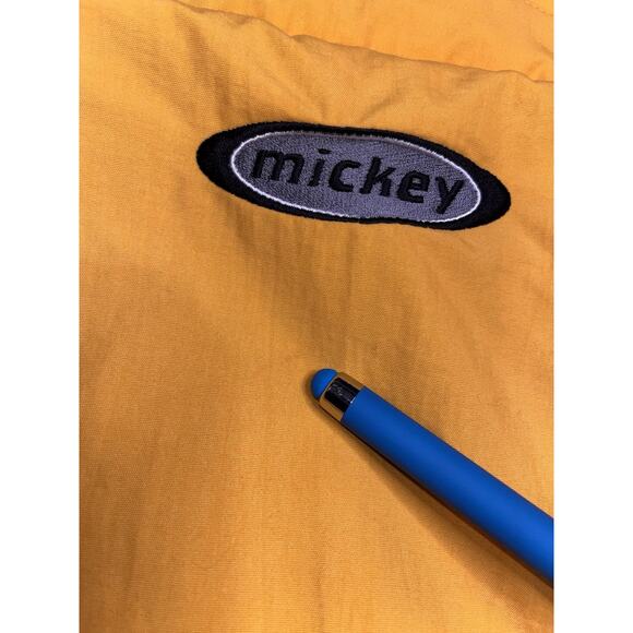 Vintage Disney Store Classic Mickey Mouse Style Yellow Puffer Jacket Size Large - Picture 10 of 11